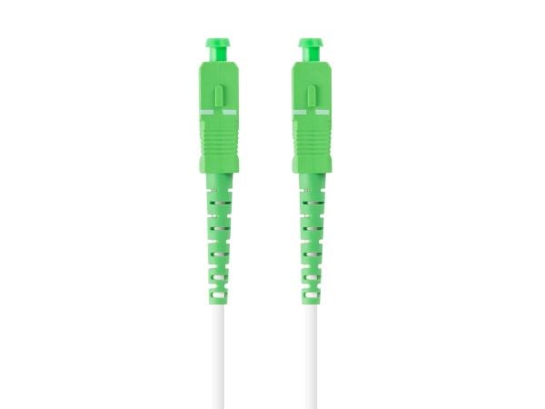 Lanberg - Koblingskabel - SC/APC (hann) til SC/APC (hann) - 10 m - 3 mm - fiberoptisk - simpleks - 9 / 125 micron - G.657.A2 - halogenfri - hvit - ...