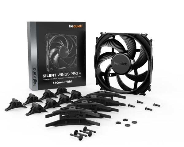 be quiet! Silent Wings Pro 4 PWM - Kabinettvifte - 140 mm - svart