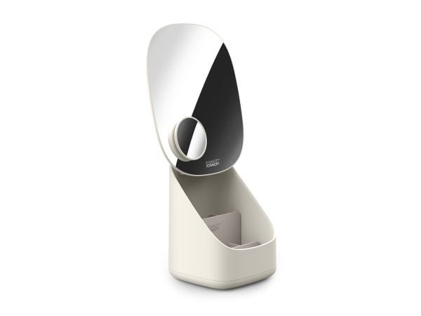 Speil Joseph & Joseph pedestal med kosmetikkoppbevaring Viva™