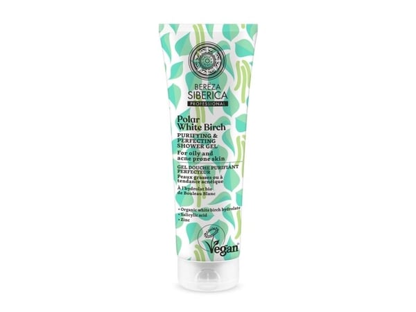 SIBERICA rensende Polar White bjørk dusjgel for fet og akneutsatt hud 200 ml