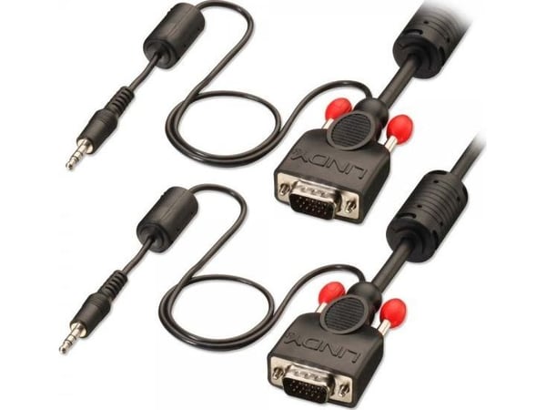 Lindy 37303, 10 m, VGA (D-Sub) + 3.5mm, VGA (D-Sub) + 3.5mm, Hankjønn, Hankjønn, Rett