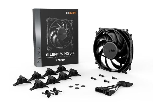 be quiet! Silent Wings 4 - Kabinettvifte - 120 mm - svart