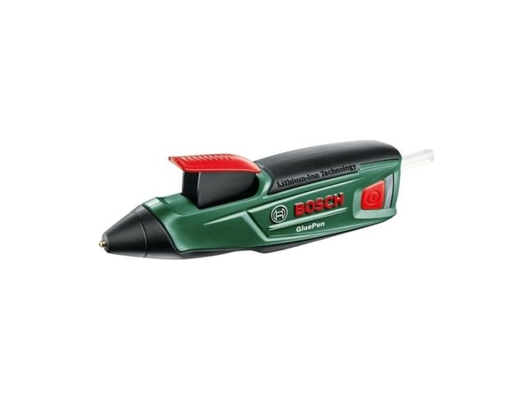 Bosch GluePen, Elektrisk limpenn, Svart, Grønn, Rød, Metall, Plast, Stein, Tre, 2 g/min, 15 s, 7 mm