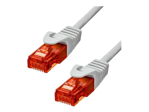 ProXtend - Koblingskabel - RJ-45 (hann) til RJ-45 (hann) - 25 cm - 6 mm - UTP - CAT 6 - halogenfri, uten hindringer, flertrådet - grå