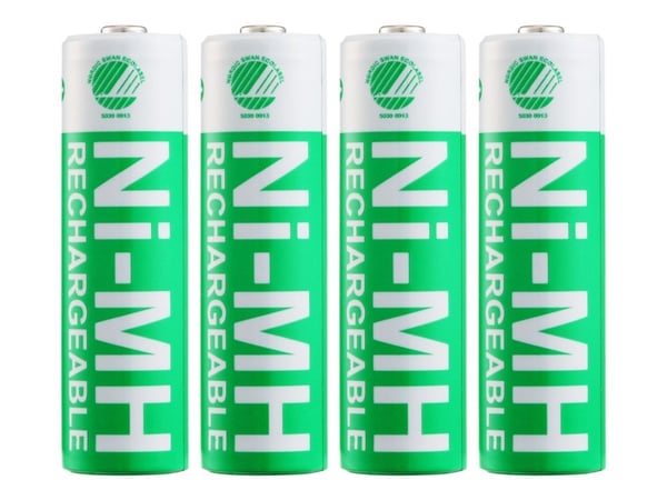 DELTACO - Batteri - Svaneøkomerket 4 x AA / HR6 - NiMH - (ladbare) - 2500 mAh