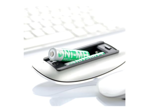 DELTACO - Batteri - Svaneøkomerket 4 x AA / HR6 - NiMH - (ladbare) - 2500 mAh