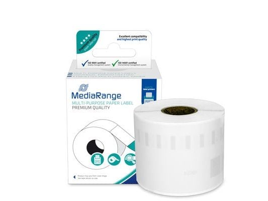 MediaRange MRDY99014, Hvid, Papir, Permanent, Rektandel, Dymo LabelWriter 450, 450 Duo, 450 Turbo, 450 Twin Turbo, 4XL, SE450, 5,4 cm