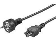 MicroConnect - Strömkabel - ström CEE 7/7 (han) till IEC 60320 C5 - AC 250 V - 2,5 A - 1 m - sort