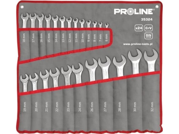 Pro-Line sett med flate skiftenøkler 6-32 mm 24 stk. (35324)