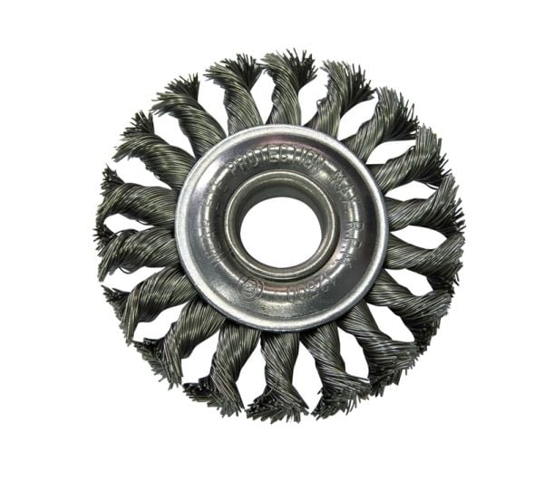 Pro-Line skivebørste i ståltråd med hull 22mm Ø=175mm - 32558