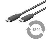 MicroConnect - USB-kabel - USB-C (hann) til USB-C (hann) - USB 3.2 Gen 2 - 5 - 20 V - 5 A - 2 m - USB Power Delivery (100 W) - svart