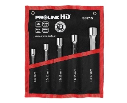 Pro-Line sett med dobbeltsidige rørnøkler 12-kant 8-17 mm 5 stk. (36215)
