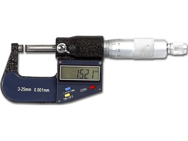 Pro-Line elektronisk mikrometer 0-25 mm, nøyaktighet 0,001 mm (20519)
