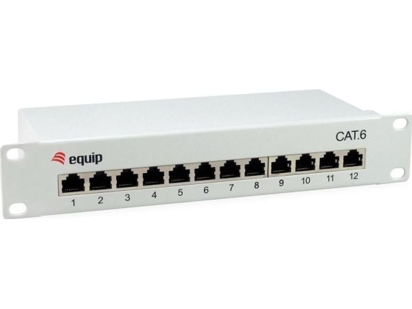 Equip 208014, Gigabit Ethernet, 1000 Mbit/s, RJ-45, Cat6, Cat6e, Grå, Stål