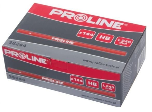 Pro-Line snekkerblyant rød HB 245 mm 144 stk. - 38244