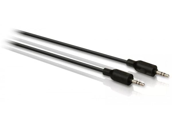 Philips Stereokopiointikaapeli SWA2533W/10, 3.5mm, Uros, Uros, 3 m, musta
