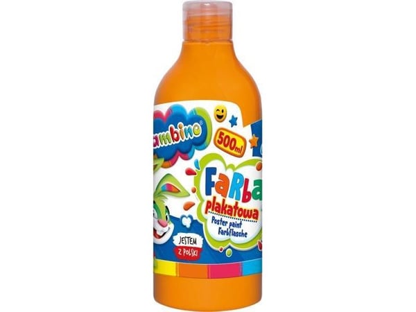 Plakatmaling på flaske 500 ml orange bambino