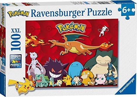 Ravensburger Pokemon 100 XXL, 100 stykker, Tegneserier, 6 år