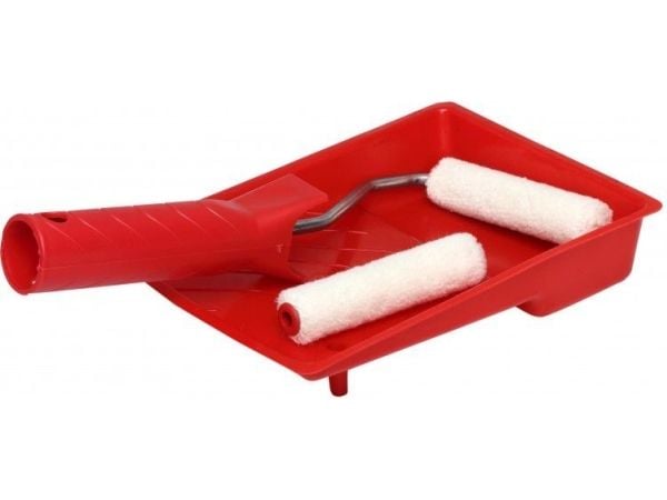 Pro-Line målarroller Mini Velour 10cm 2st + bricka (41249)