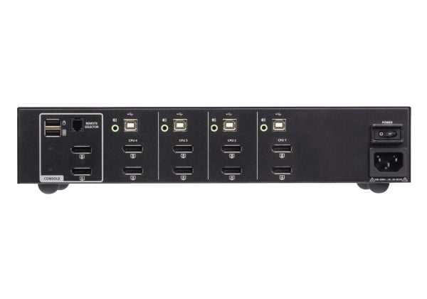 ATEN CS1144DP4, 3840 x 2160 piksler, 4K Ultra HD, 13,9 W, Sort