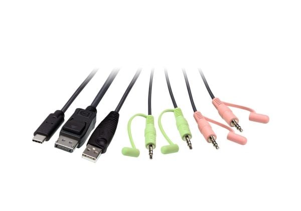ATEN CS52DP - Omkopplare för tangentbord/video/mus/ljud/USB - 2 x KVM/ljud/USB - 1 lokal användare - skrivbordsmodell