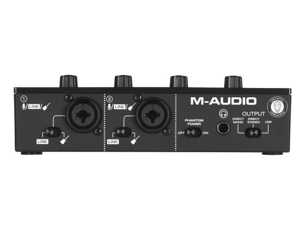 M-AUDIO M-Track Duo USB-lydgrensesnitt Crystal forforsterker 16 bit 48 kHz Svart