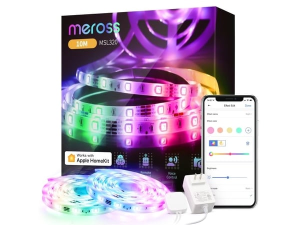 Meross MSL320, Universell belysningslist, inomhus, Vit, Variabel, US: FCC EU: CE, RoHS, WEEE, AC