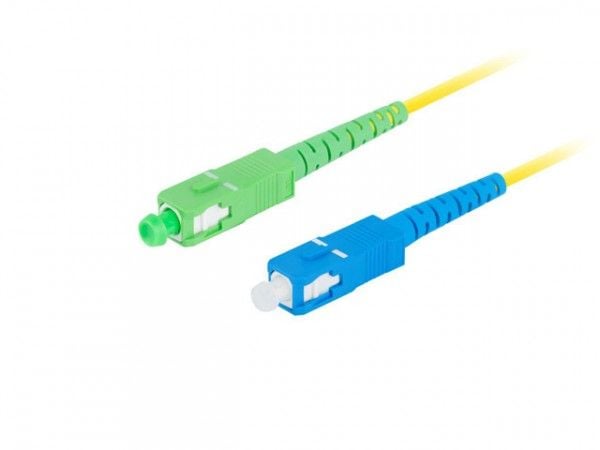 Lanberg - Koblingskabel - SC/APC-enkeltmodus (hann) til SC/UPC-enkeltmodus (hann) - 1 m - 3 mm - fiberoptisk - simpleks - 9 / 125 micron - G.657.A1...