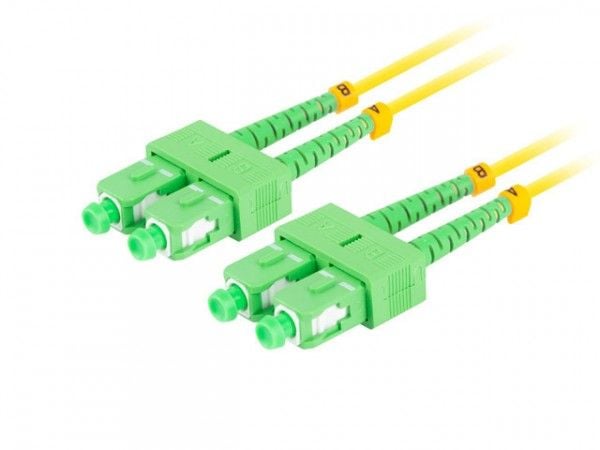 Lanberg - Koblingskabel - SC/APC-enkeltmodus (hann) til SC/APC-enkeltmodus (hann) - 2 m - 3 mm - fiberoptisk - dupleks - 9 / 125 micron - G.657.A1 ...