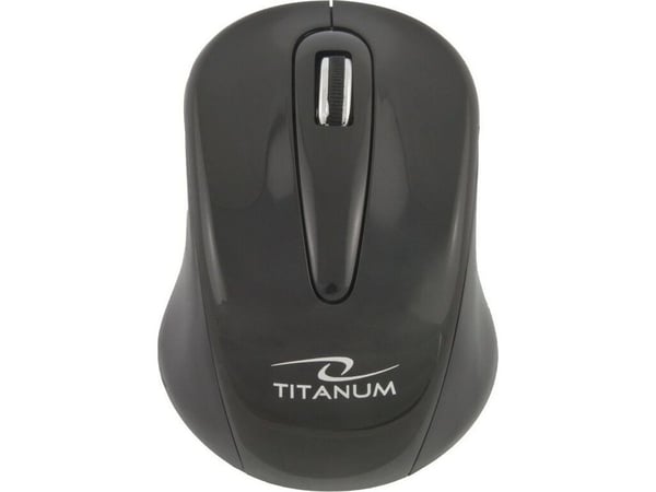Titanum TORPEDO 3D - Mus - optisk - 3 knapper - trådløs - 2.4 GHz - svart