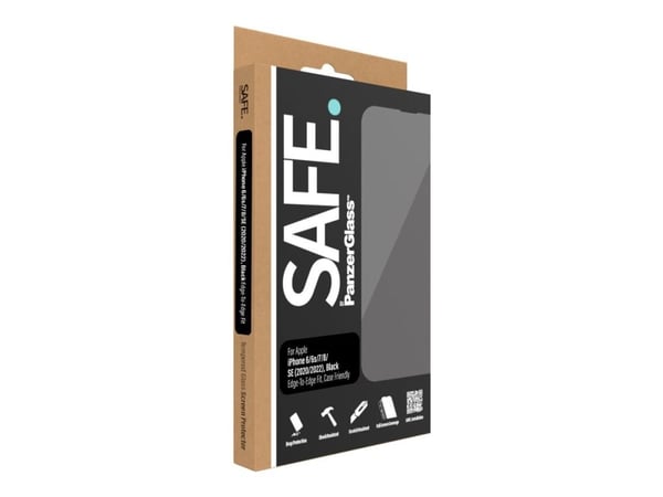 SIKKER. av PanzerGlass™ | Skjermbeskytter - Ultra-Wide Fit | Apple iPhone 6, 6s, 7, 8, SE (2./3. generasjon)