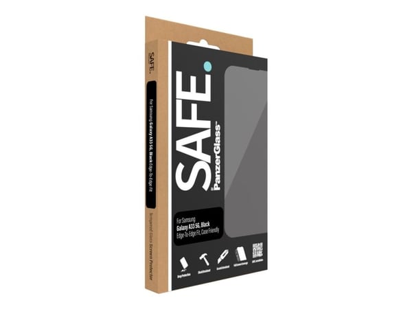 SAFE. by PanzerGlass™ | Case-Friendly - Skærmbeskytter for mobiltelefon - Edge-to-Edge passform - rammefarve sort | Samsung Galaxy A33 5G