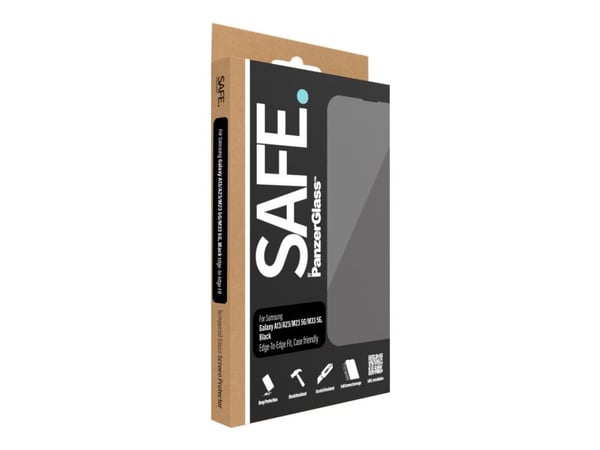SAFE. by PanzerGlass™ | Case-Friendly - Skærmbeskytter for mobiltelefon - Edge-to-Edge passform - rammefarve sort | Samsung Galaxy A13/A23/M23 5G/M...