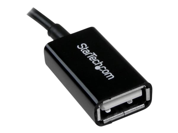 StarTech 5in Micro USB to USB OTG Host Adapter - Micro USB Male to USB A Female On-The-GO Host Cable Adapter (UUSBOTG) - USB-adapter - USB (hunn) t...