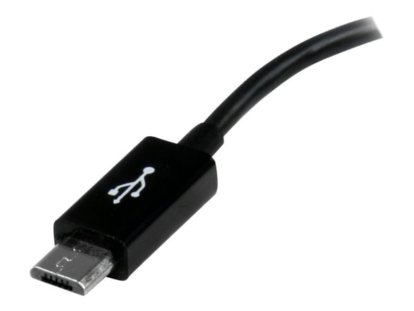 StarTech 5in Micro USB to USB OTG Host Adapter - Micro USB Male to USB A Female On-The-GO Host Cable Adapter (UUSBOTG) - USB-adapter - USB (hunn) t...