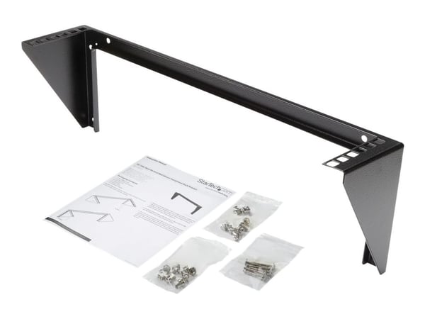 Startech 2U Vertical Wall Mount Patch Panel Bracket - Steel Rack Mount Bracket w/Hardware for 19" Network, Server and Data Equipment (RK219WALLV) -...