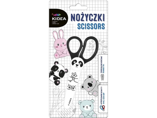 Kidea Koulusakset eläimen kotelolla Kidea Panda