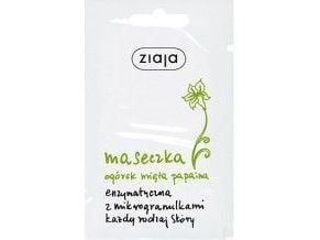 ZIAJA enzymatisk mask med mikrogranulat til alle hudtyper, agurk/mynt, papain 7 ml