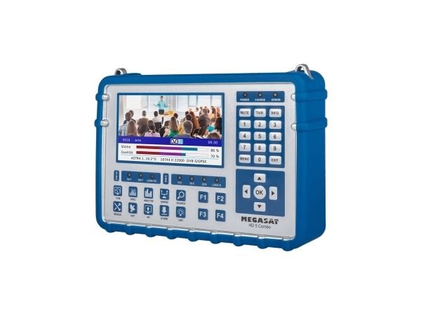 Megasat HD-5 Combo, 950 - 2150 MHz, Digitaalinen, 1 kpl, Sininen, 12, 7.4 V, 215 mm