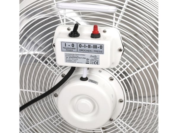 CasaFan SPEED2PROTECT SL, Husholdningsvifte, Hvit, Gulv, Stål, 1250 RPM, 45,5 cm
