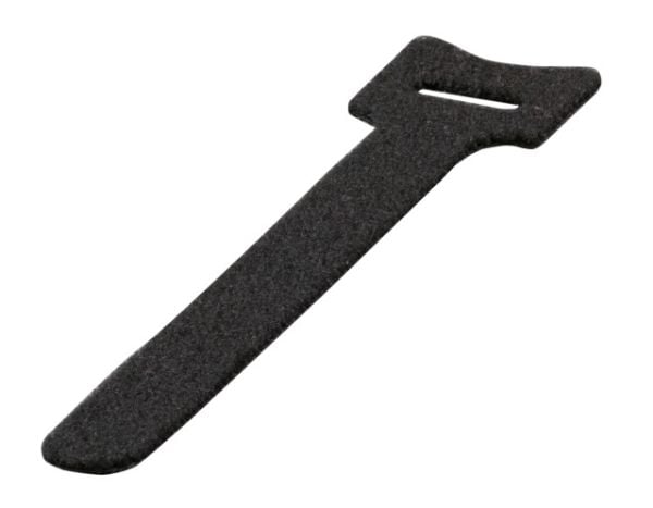 Koukku- ja silmukkakaapelinsiteet 10 kpl/pakkaus, musta, pituus 230mm, leveys 12mm (KB12-230B)