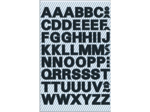Z-Design 3780 etiketter med bokstaver, lite format, 104 etiketter, sort (Avery 3780 selvklebende, værbestandige)