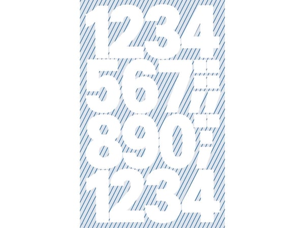 Z-Design 3787 siffresetiketter, litet format, 48 etiketter, vit