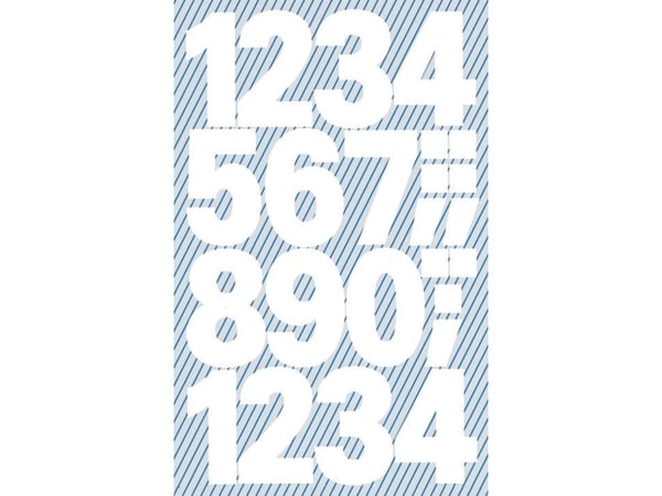 Z-Design 3787 tall-etiketter, liten størrelse, 48 etiketter, hvit