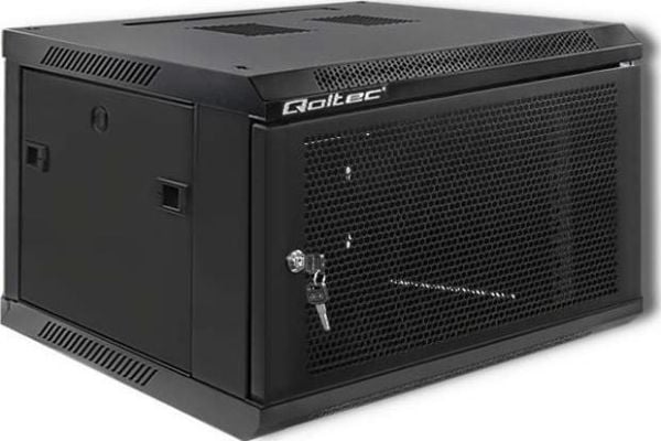 Qoltec - Rack skåp - svart - 6U - 19"