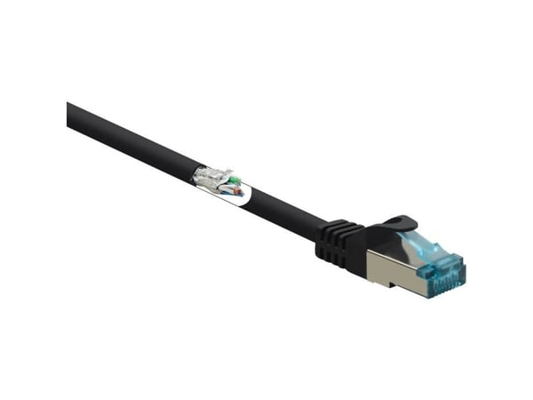 Renkforce RF-5047474, 5 m, Cat6a, S/FTP (S-STP), RJ-45, RJ-45, Sort