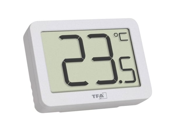 TFA-Dostmann 30.1065.02, Elektronisk miljøtermometer, Innendørs, Digitalt, Hvit, Rektangulær, °C