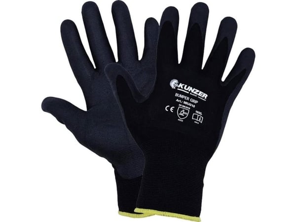 Kunzer 9BUG10 nitrilskum/spandex arbeidshansker størrelse 10, XL EN 388:2016, EN 420-2003 (1 par)