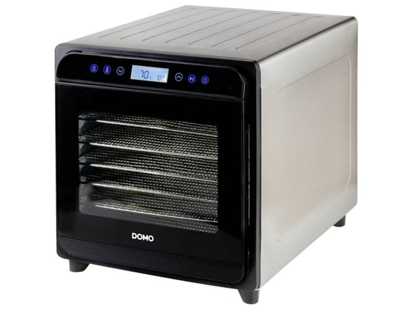 DOMO DO354VD Automatisk dehydrator med timerfunktion Rostfritt stål, svart (DO354VD)