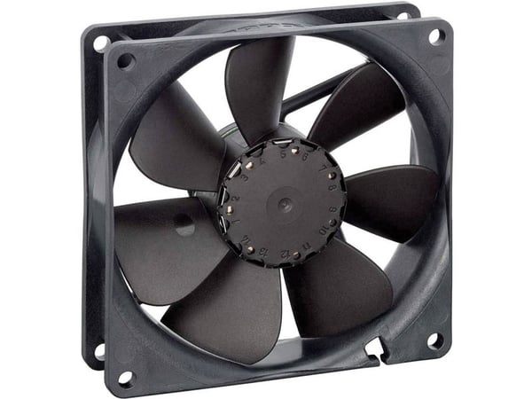 Ebm Pope 3412 N/2 G Aksialvifte 12 V/Dc 91 M³/H Lxbxh 92 X 92 X 25,4 Mm